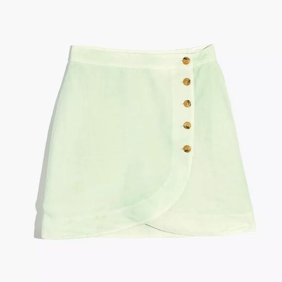 Madewell Women's Linen Blend Tulip Hem Miniskirt Earth-Dyed Edition NWT - Picture 1 of 8